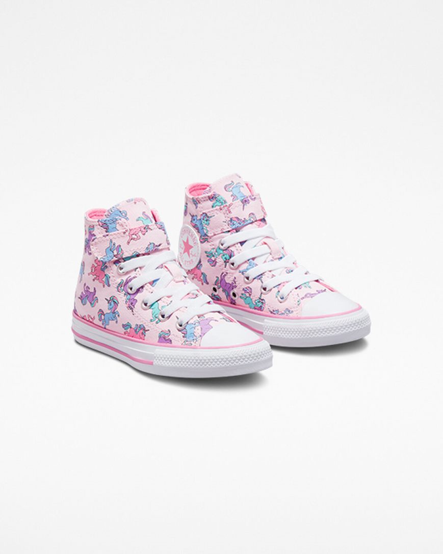 Boys' Converse Chuck Taylor All Star Easy-On Unicorns High Top Shoes Pink / Blue | AU E50C6T